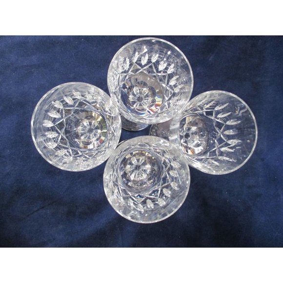 Atlantis Vista Alegre Suzana Pattern Crystal Cristal 4 Wine Glasses Portugal - Picture 10 of 11